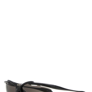 Balenciaga Women Black Acetate Turbo Rectangle Sunglasses