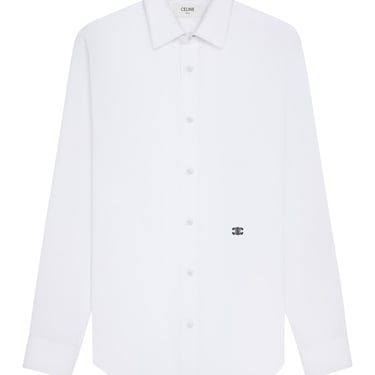 Celine Men Wide Cotton Poplin Shirt