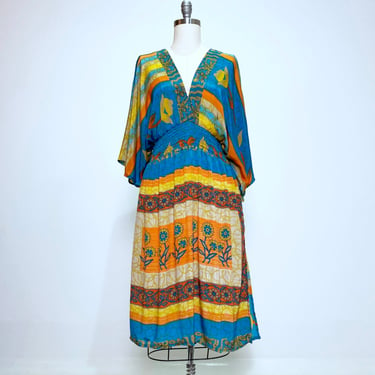 Summer Bliss Dress in Silk Ocean Tulip, Fair Trade