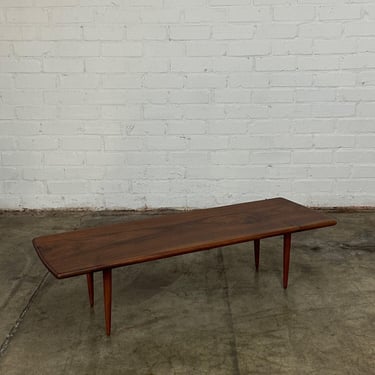 Minimal solid walnut coffee table 