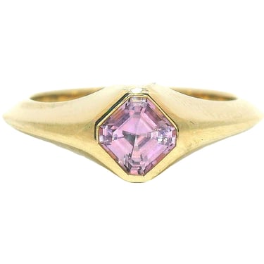 The Kāihuā- Asscher Montana Sapphire Pinky Ring