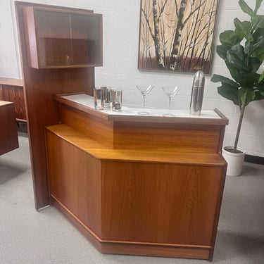 Mid Century Modern Teak Cocktail Home Dry Bar By Turnidge 