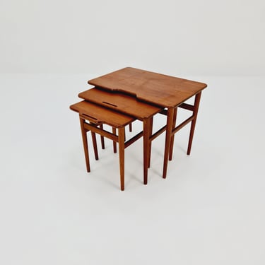 Midcentury Danish teak nesting tables by Kurt Ostervig for Janson Möber, 1960s 