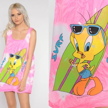 Tweety Bird Tank Top Dress 90s Surf Club | Shop Exile - Tucson, AZ | ATTIC