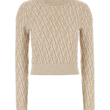 Fendi Women Embroidered Wool Blend Sweater