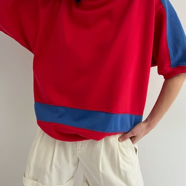 Vintage Cherry & Ocean Color Block Sweatshirt