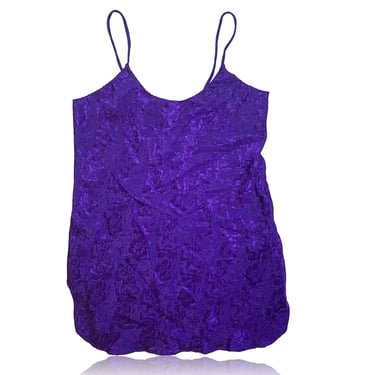 90s Purple Embroidered Filigree Mini Nightie // Undercover Wear // Size Medium 