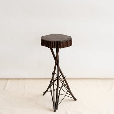 Adirondack Octagonal Twig Side Table