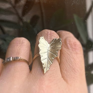 Alocasia Ring in Silver or Brass - Alocasia Leaf Ring - Alocasia Plant Ring - Alocasia Lover - Gift For Her - Gift for Plant Lovers 