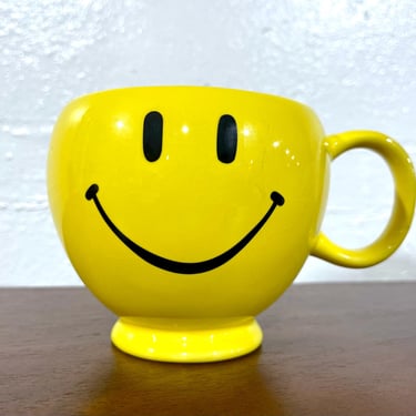 Vintage 90s Teleflora Smiley Face Oversized Mug 