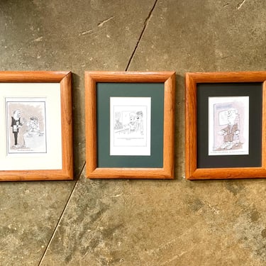 Vintage 2000s Wine Lover Bar Humorous Wall Art Matted & Framed | Comic, Gallery Wall 
