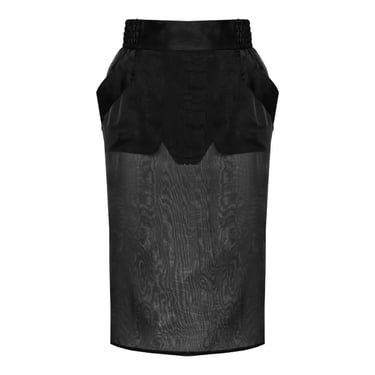 Saint Laurent Women Silk Muslin Pencil Skirt