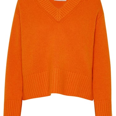 Lisa Yang Woman Orange Cashmere Fin Sweater