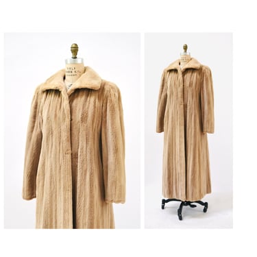 Vintage Sheared Beaver Fur Jacket Coat Medium Large Tan Camel Brown Fur Jacket// 80s 90s Vintage Long Beaver Fur Coat Medium Bob Mackie 