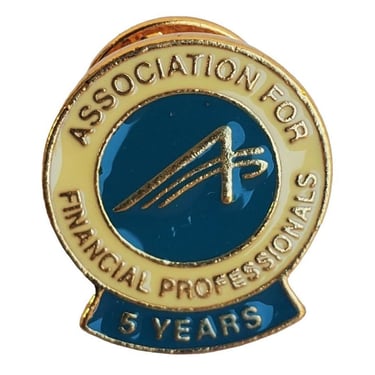 Association of Financial Professionals Pin Enamel 5 Years Treasury Finance Blue 