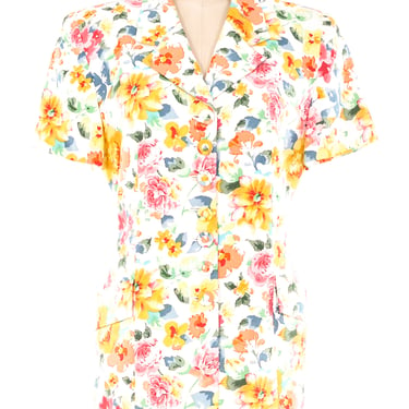 Christian Dior Floral Short Sleeve Jacket