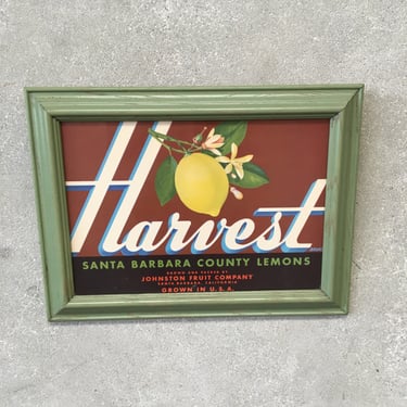 Framed "Harvest Lemons" Fruit Label