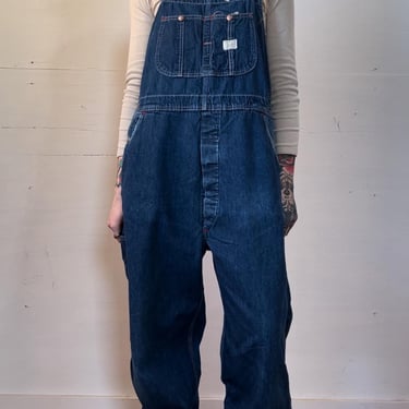 34” Waist, Vintage 1970s Big Mac Denim Overalls, Workwear 