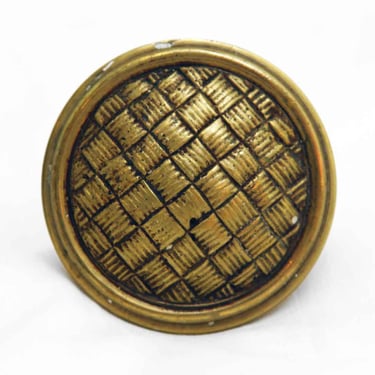 Antique Basket Weave Knob Set with Matching Rosette