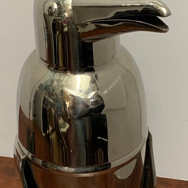 Vintage Chrome Penguin Cocktail Shaker 