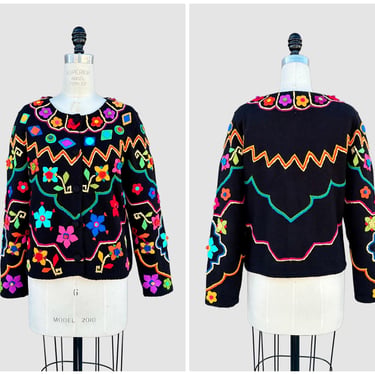 [90sヴィンテージ USA製] Michael Simon ハンド刺繍ベスト Michael Simon Vintage Sweaters - Etsy