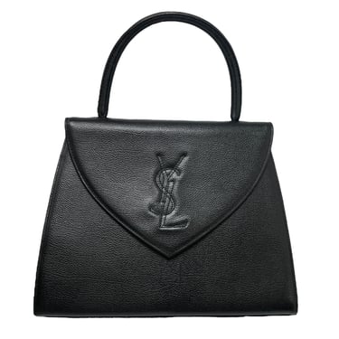 YSL Black Logo Top Handle Bag