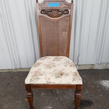 Vintage Upholstered High Back Dinning Chair AS IS