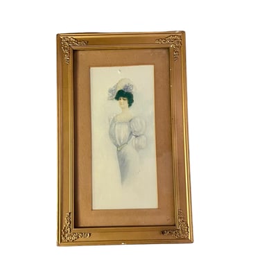 Victorian Portrait in Gold Gilt Frame