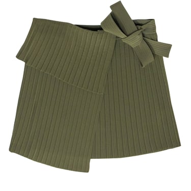 A.L.C. - Green Pleated Wrap Skirt Sz 0