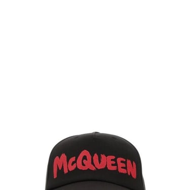 Alexander Mcqueen Men Black Cotton Baseball Cap