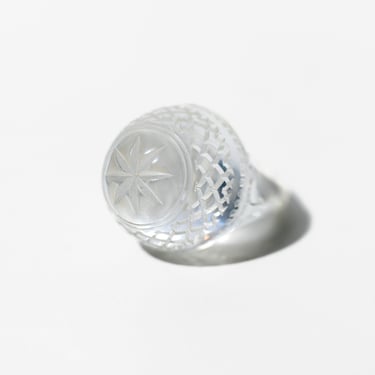 Etched Clear Resin Dome Ring