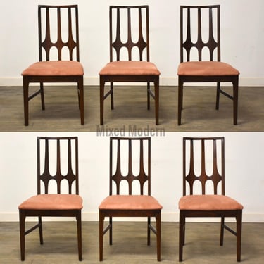 Broyhill Brasilia Walnut Dining Chairs- Set of 6 