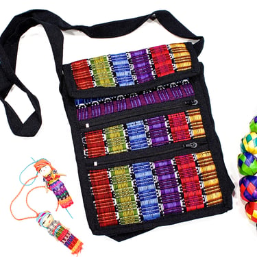 Deadstock VINTAGE: 1980s - Native Guatemalan Small Padded Bag Pouch Bag - Native Textile - Phone Bag - Boho, Hipster - SKU 1-E1-00030167 
