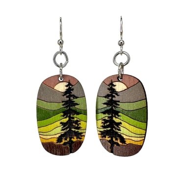 Lone Pine Wood Earrings