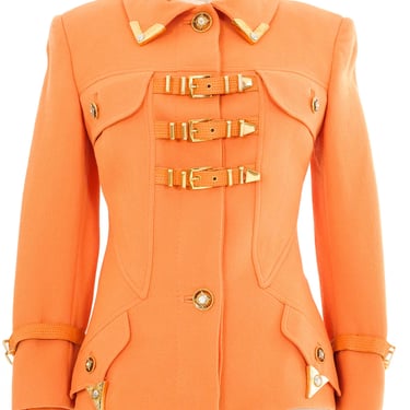 1992 Gianni Versace Orange Bondage Jacket