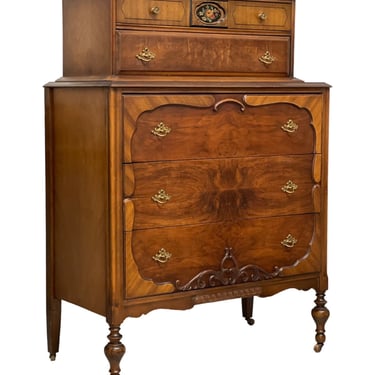 Free Shipping Within Continental US - Victorian Style Dresser with Original Hardware. Dovetail Drawers. 