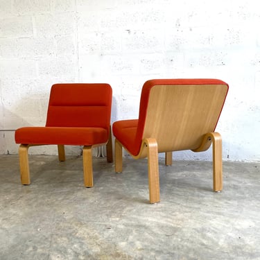Magnus Olesen Mid Century Danish Pair Lounge Chairs 