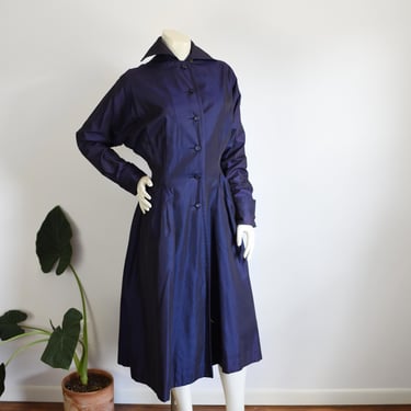 1950s Sharkskin Rain Jacket - S/M 