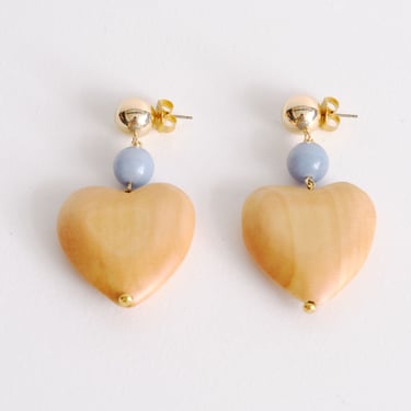 Gold/Slate Wood Earrings