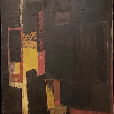 UNTITLED ABSTRACT - OIL ON CANVAS BY BOB RANKIN (1970s)