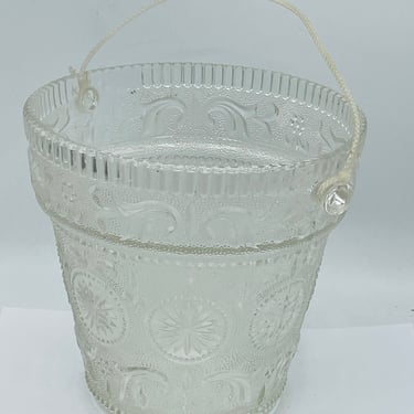 Ice Bucket Wine Chiller American Concord Sandwich Clear By Brockway Glass Co 
