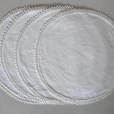 Doilies 4 set tatted edge Gift quality 