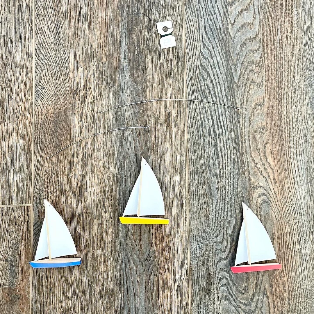 Flensted Dinghy 3 Danish Modern Mobile Denmark Sailboat Art MCM