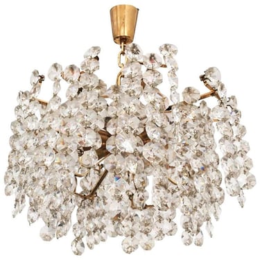 Unique Cut Crystal Chandelier by Bakalowits 