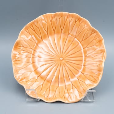 Metlox Lotus Apricot Salad Plate | Vintage California Pottery 1980s Dinnerware 