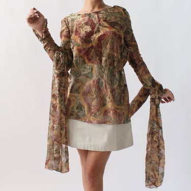 Vintage Oscar de la Renta Tunic & Scarf Set