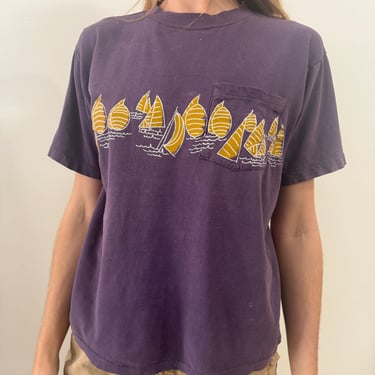 60s/70s Faded Santana Sailboats Tee