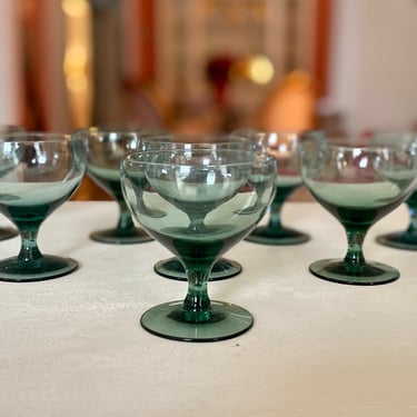 Green Cocktail Glassware / Small - Set of 8 
