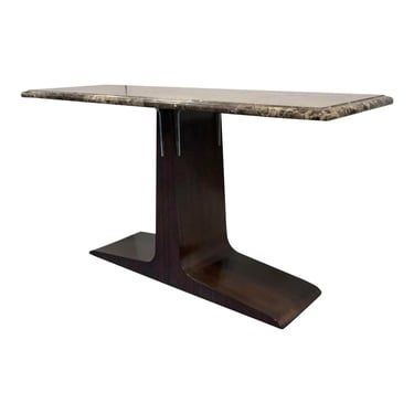 Henredon Modern Brown Stone Console Table