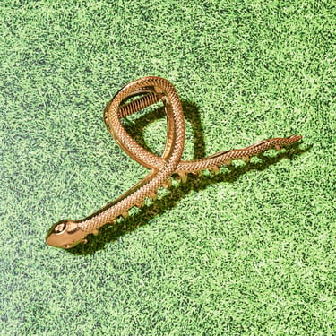Snake Hair Clip - Gold